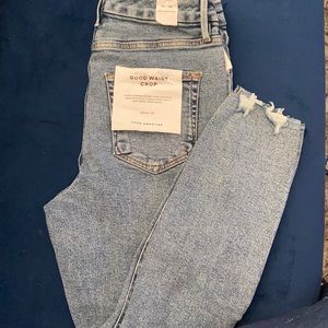 GOOD AMERICAN CROP JEANS SZ:14/32